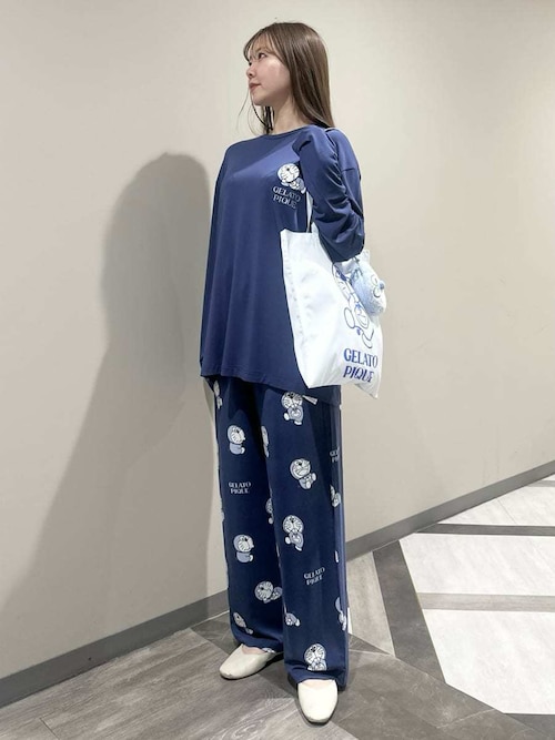 ドラえもん】【メンズ】総柄ロングパンツ（ルームウェア/パジャマ