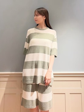 「アイテム（ルームウェア、グリーン系）」を使った、gelato piqueさん（レディース・161cm）の夏コーディネート