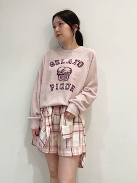 「アイテム（ルームウェア）」を使った、gelato piqueさん（レディース・158cm）の秋コーディネート