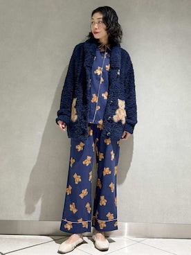 「アイテム（ルームウェア）」を使った、gelato piqueさん（レディース・168cm）の秋コーディネート