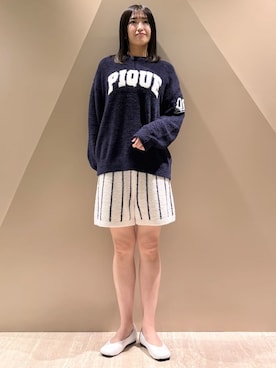 「gelato pique（ジェラートピケ）のベビモコスポーティジャガードプルオーバー（ルームウェア/パジャマ、ブルー系）」を使った、gelato piqueさんの秋コーディネート