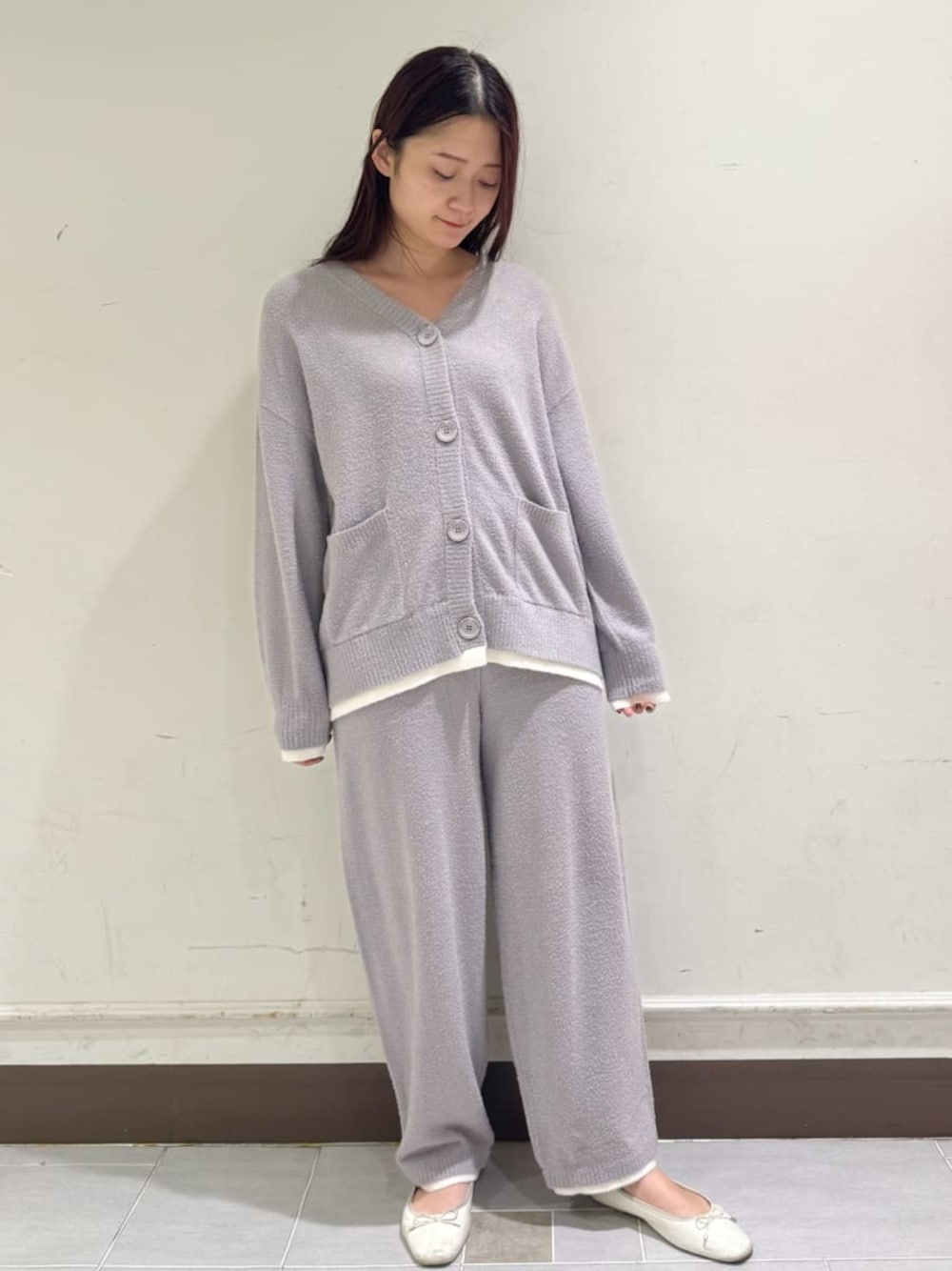 【期間限定】GELATO PIQUE グレー パジャマセット gelato pique（ジェラートピケ） 【新品】【即納】【S-Mサイズ】【DGRY