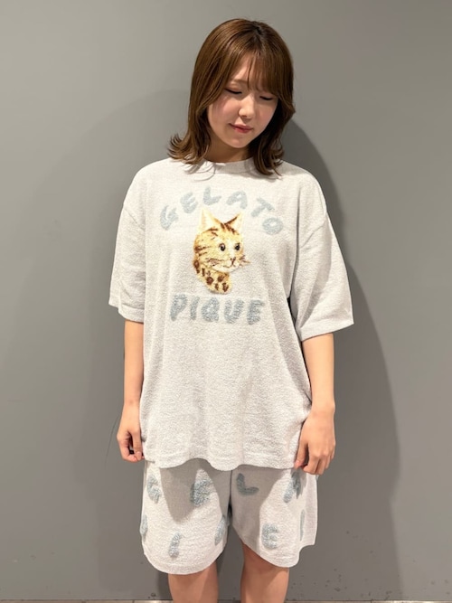 【新品未使用】ジェラートピケ ミャクミャク エアリーモコ レディース上下セット エアリーモコ ミャクミャクチャーム 大阪万博 ジェラートピケ