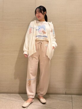 「アイテム（ルームウェア/パジャマ）」を使った、gelato piqueさん（レディース・158cm）の冬コーディネート