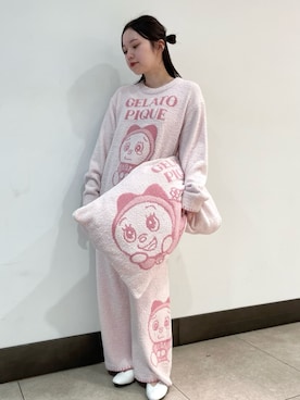 「アイテム（ルームウェア/パジャマ）」を使った、gelato piqueさん（レディース・158cm）の冬コーディネート