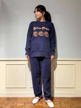 「アイテム（ルームウェア）」を使った、gelato piqueさん（レディース・158cm）の冬コーディネート