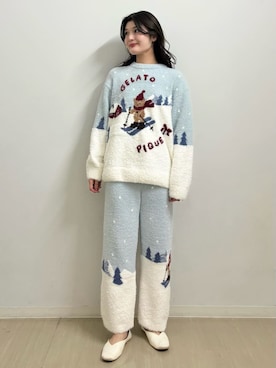 「アイテム（ルームウェア/パジャマ）」を使った、gelato piqueさん（レディース・164cm）の冬コーディネート