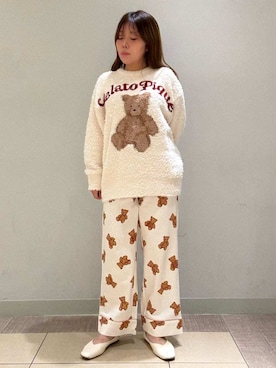 「アイテム（ルームウェア/パジャマ）」を使った、gelato piqueさん（レディース・158cm）の秋コーディネート