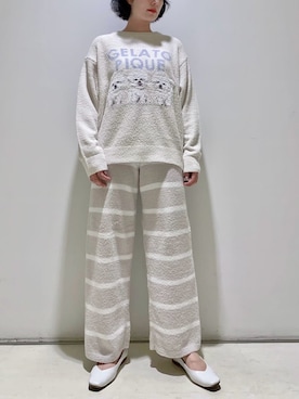 「アイテム（ルームウェア/パジャマ）」を使った、gelato piqueさん（レディース・155cm）の秋コーディネート