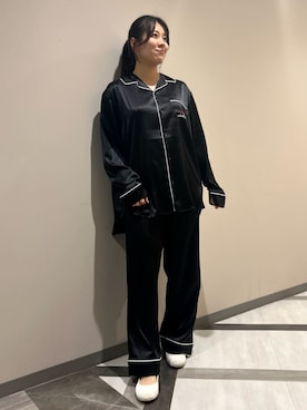 「アイテム（ルームウェア）」を使った、gelato piqueさん（レディース・165cm）の秋コーディネート