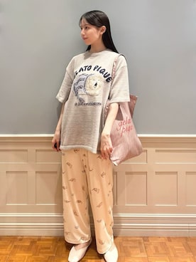 「アイテム（ルームウェア）」を使った、gelato piqueさん（レディース・161cm）の夏コーディネート
