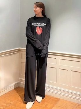 「アイテム（ルームウェア、ブラック系）」を使った、gelato piqueさん（レディース・161cm）の秋コーディネート