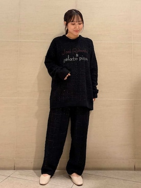 「アイテム（ルームウェア/パジャマ）」を使った、gelato piqueさん（レディース・158cm）の秋コーディネート