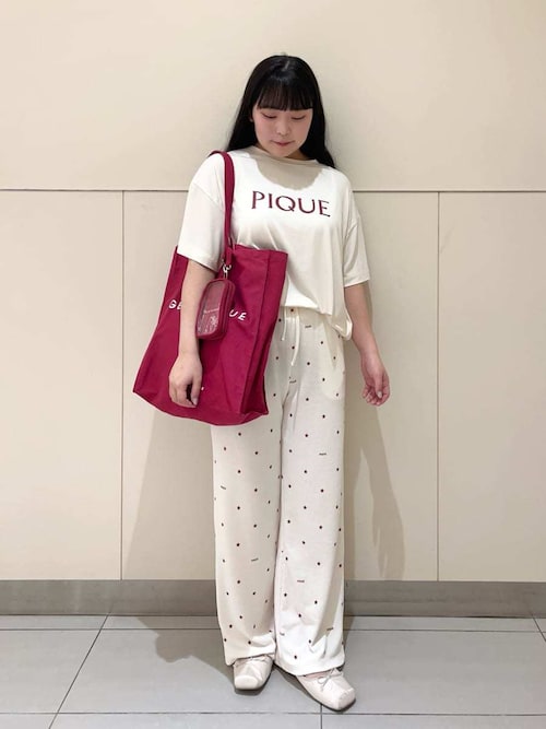 接触冷感】カラーレーヨンロゴTシャツ（ルームウェア/パジャマ