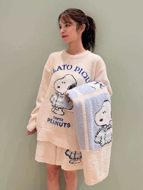 PEANUTS】【ONLINE限定】オリジナルアート ジャガードプルオーバー