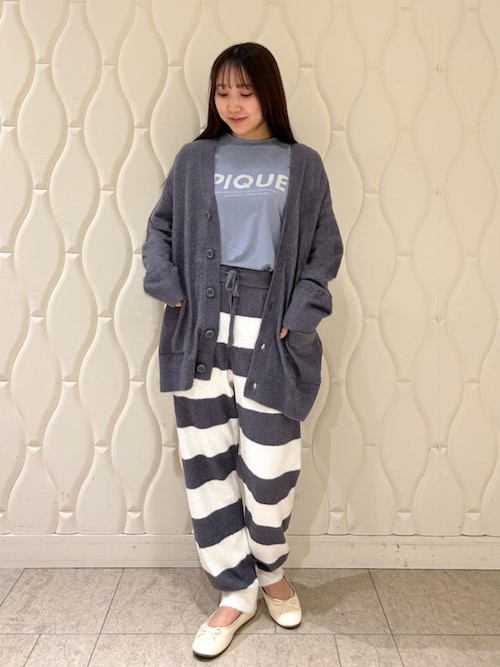セール】【HOMME】スムーズィー2ボーダーロングパンツ（ルーム