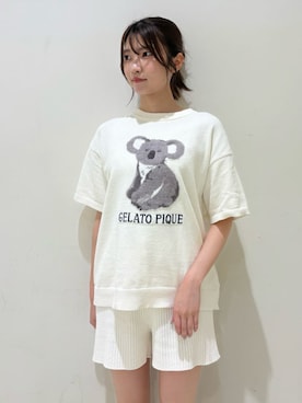 「アイテム（ルームウェア）」を使った、gelato piqueさん（レディース・161cm）の夏コーディネート