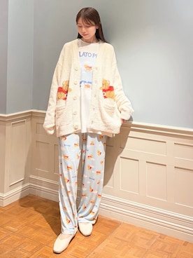 「アイテム（ルームウェア）」を使った、gelato piqueさん（レディース・161cm）の秋コーディネート
