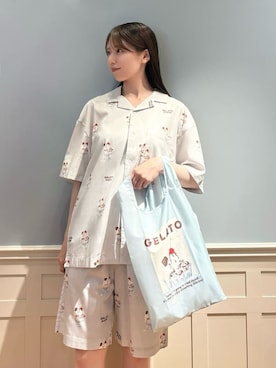 「アイテム（ルームウェア/パジャマ）」を使った、gelato piqueさん（レディース・161cm）の夏コーディネート