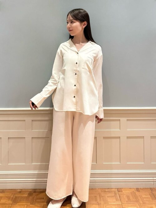 セール】裏起毛サテンシャツ（ルームウェア/パジャマ）｜gelato pique