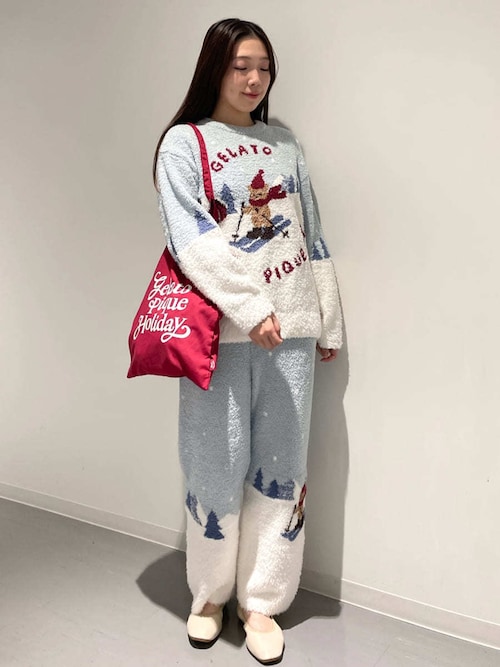HOLIDAY】スキーベアジャガードプルオーバー（ルームウェア/パジャマ