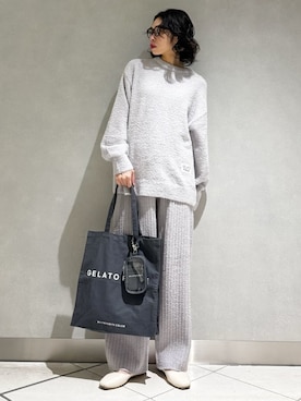 「アイテム（ルームウェア/パジャマ）」を使った、gelato piqueさん（レディース・168cm）の冬コーディネート