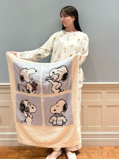 ジェラートピケ PEANUTS オリジナルアートブランケット スヌーピー PEANUTS】オリジナルアートブランケット（ブランケット）｜gelato