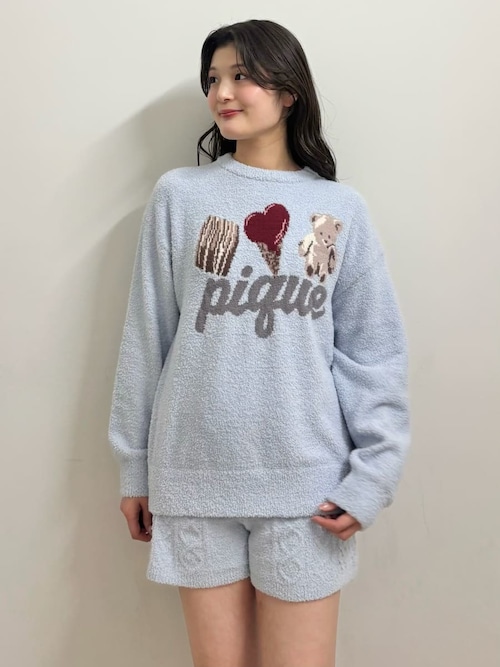 ワンポイントジャガードプルオーバー（ルームウェア/パジャマ