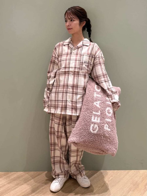 セール】【HOMME】トレンドチェック柄シャツ（ルームウェア/パジャマ