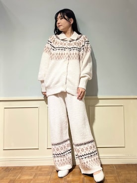 「クリスマス」｜「アイテム（ルームウェア/パジャマ）」を使った、gelato piqueさん（レディース・158cm）の冬コーディネート