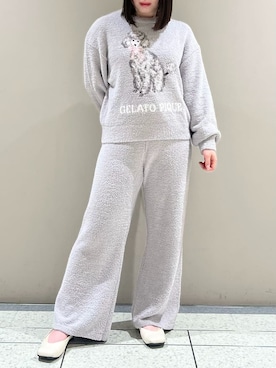 「アイテム（ルームウェア/パジャマ）」を使った、gelato piqueさん（レディース・153cm）の冬コーディネート
