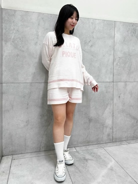「アイテム（ルームウェア/パジャマ）」を使った、gelato piqueさん（レディース・154cm）の夏コーディネート