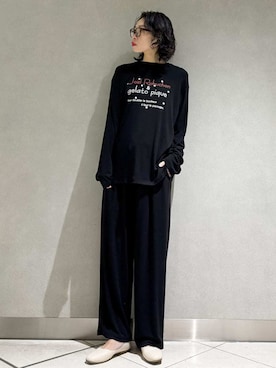 「アイテム（ルームウェア/パジャマ）」を使った、gelato piqueさん（レディース・168cm）の秋コーディネート