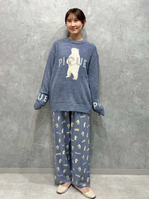 HOMME】パウダーフォレストベアジャガードプルオーバー（ルームウェア