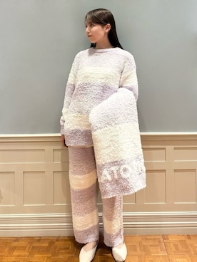 「アイテム（ルームウェア）」を使った、gelato piqueさん（レディース・161cm）の冬コーディネート