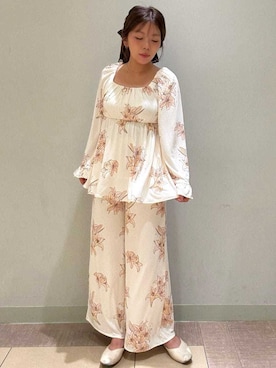 「アイテム（ルームウェア、オレンジ系）」を使った、gelato piqueさん（レディース・158cm）の秋コーディネート