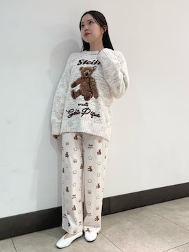 「アイテム（ルームウェア）」を使った、gelato piqueさん（レディース・158cm）の冬コーディネート