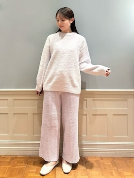 「アイテム（ルームウェア）」を使った、gelato piqueさん（レディース・161cm）の冬コーディネート