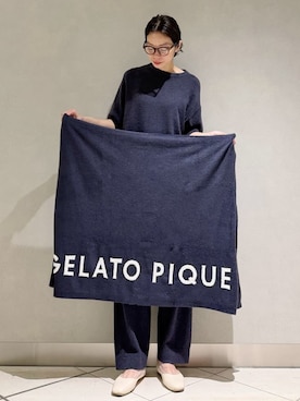 「アイテム（ブランケット）」を使った、gelato piqueさん（レディース・168cm）の春コーディネート
