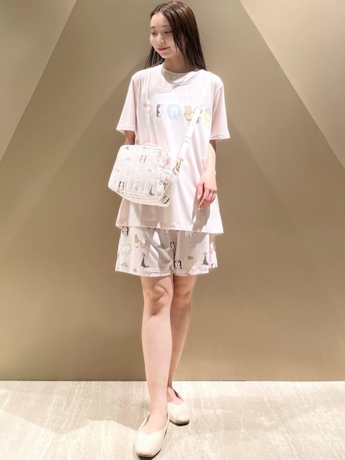 ジェラートピケ 接触冷感 ミッフィー ワンポイントTシャツ&ショート