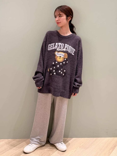 HOMME】グッドモーニングベアレーヨンロングパンツ（ルームウェア