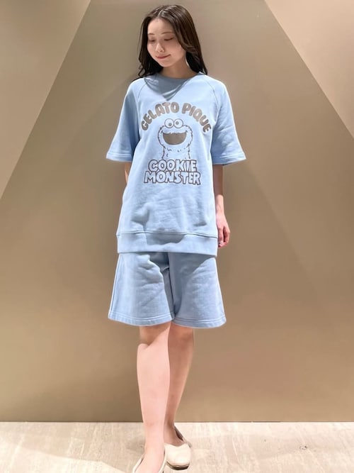 SESAME STREET】【UNISEX】裏毛プルオーバー＆ハーフパンツセット