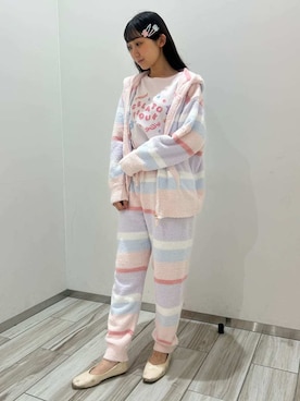 「アイテム（ルームウェア/パジャマ）」を使った、gelato piqueさん（レディース・161cm）の秋コーディネート