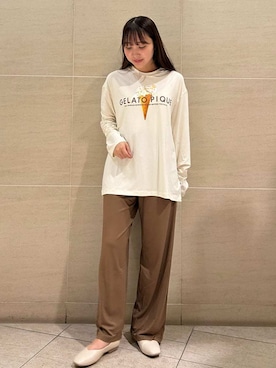 「アイテム（ルームウェア）」を使った、gelato piqueさん（レディース・158cm）の秋コーディネート