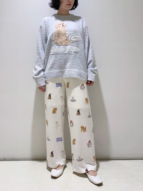 UNISEX】プレイフルDOG柄ロングパンツ（ルームウェア/パジャマ