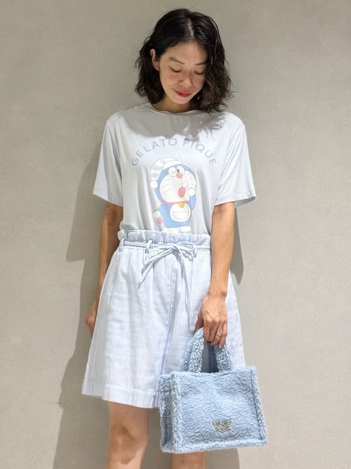 ドラえもん】【レディース】ワンポイントTシャツ（ルームウェア