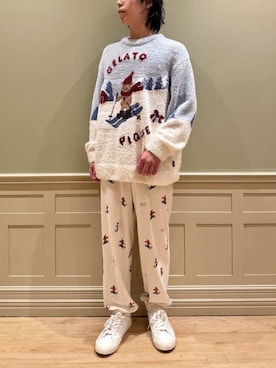 「アイテム（ルームウェア/パジャマ）」を使った、gelato piqueさん（メンズ・170cm）の秋コーディネート