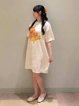 「アイテム（ルームウェア、オレンジ系）」を使った、gelato piqueさん（レディース・158cm）の夏コーディネート