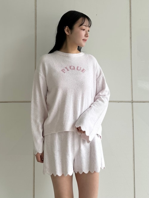 【未使用タグ付き】gelato pique プルオーバー/パンツ セットアップ セール】スムーズィーネッププルオーバー＆ショートパンツセット