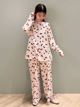 「アイテム（ルームウェア/パジャマ）」を使った、gelato piqueさん（レディース・156cm）の冬コーディネート